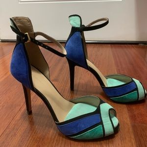 Zara bicolor sandals size 8
